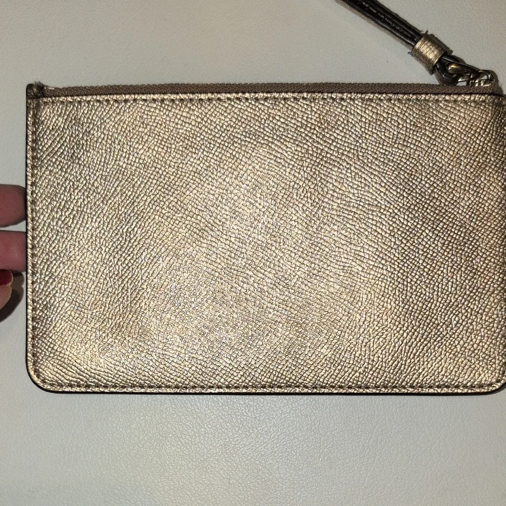 Coach Gold Glitter Wristlet